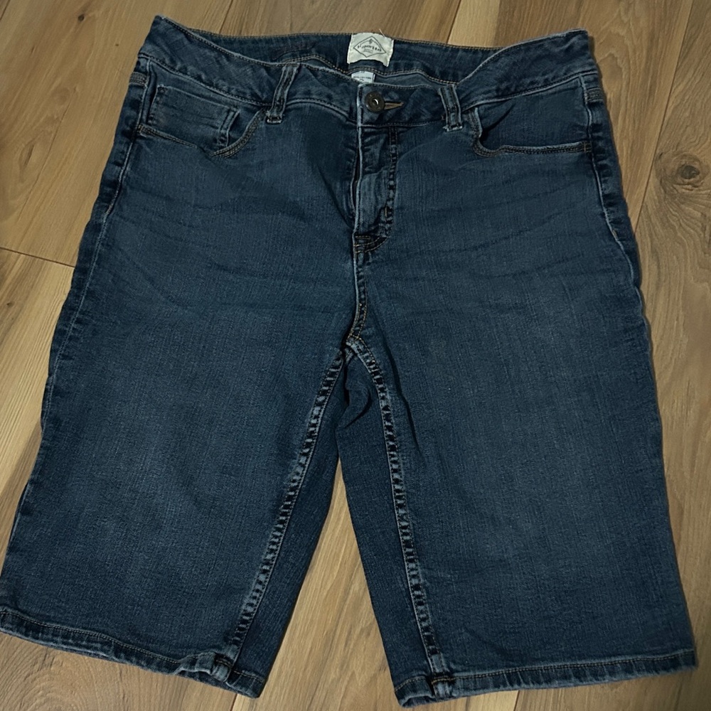 Dark Blue Denim Shorts